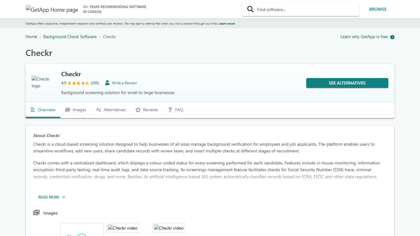 Checkr Reviews, Prices & Ratings GetApp Canada 2026